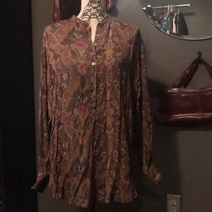 Vintage GAP Floral Popover Blouse